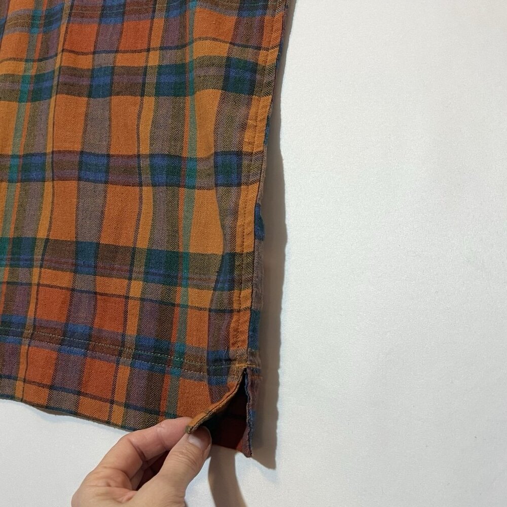 Toad & Co Women Hartland ShirtDress Plaid Flannel Short Sleeve Small size - Picture 11 of 12